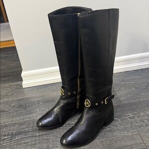 MICHEAL Micheal Kors tall black leather riding boots.